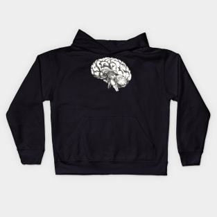 Brain, human anatomy, mind, Mental Health Matters Kids Hoodie